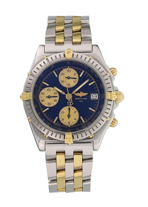 breitling chronomat stainless steel and gold black dial b130501|Breitling Chronomat b13050 manual.